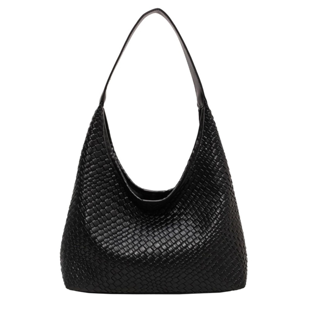 Black Printed Woven Bag